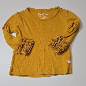 Ruffle Butts Golden Long Sleeve Ruffle Tee
